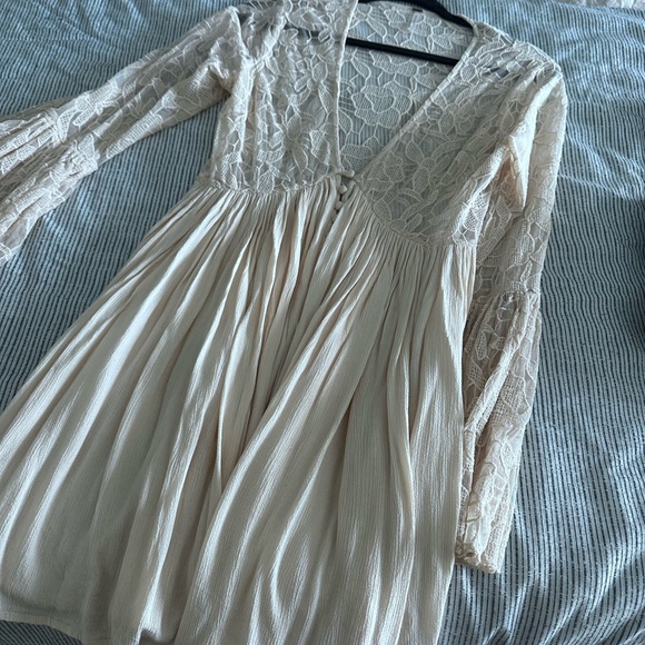 Free People  Cream Lace Dress - Picture 3 of 4